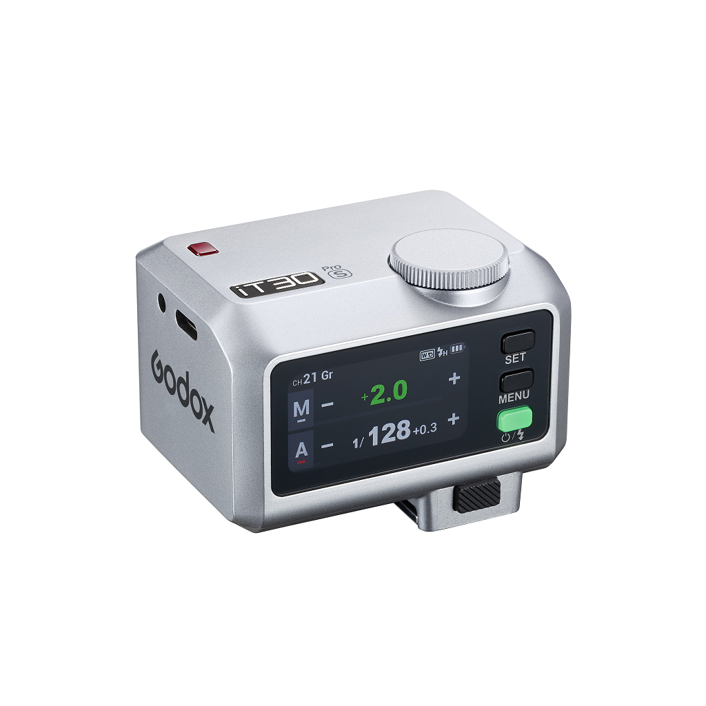 White Godox iT30Pro TTL Mini Flash.