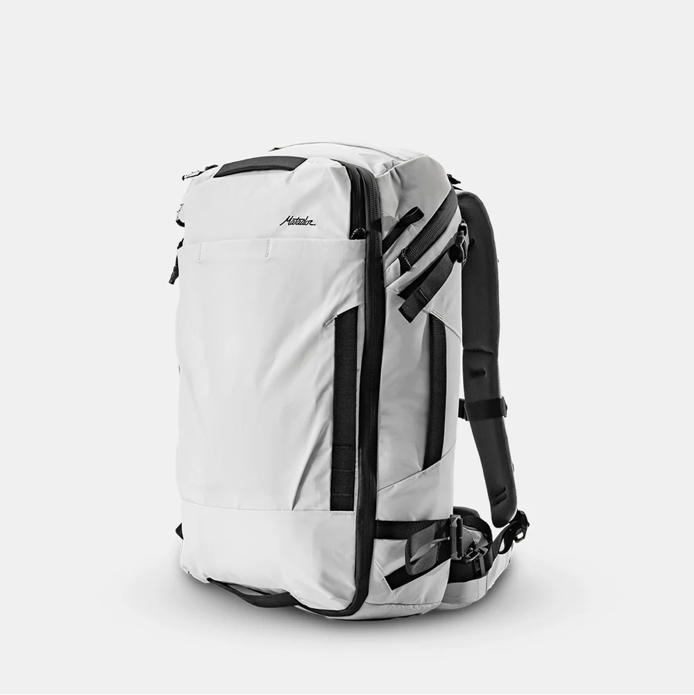 3/4 view of white globerider35 on light gray background