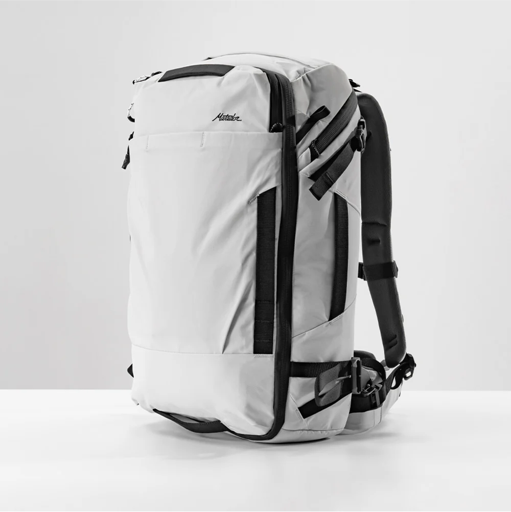 3/4 view of white globerider35 on light gray background