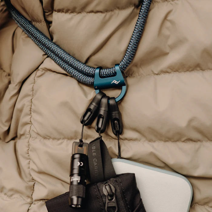 Close up shot of peak design mobile cross body multi strap