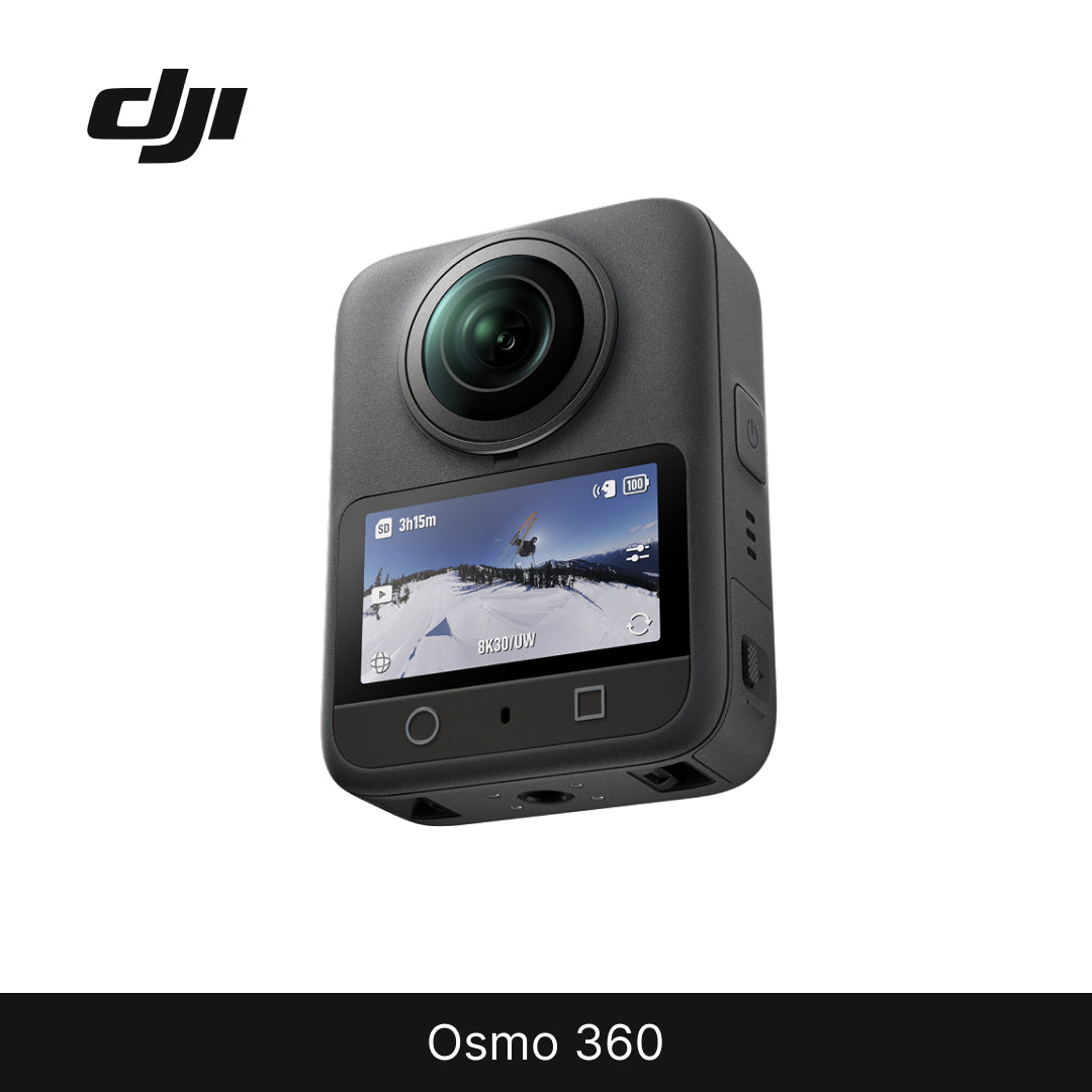 DJI Osmo 360 action camera on a white background