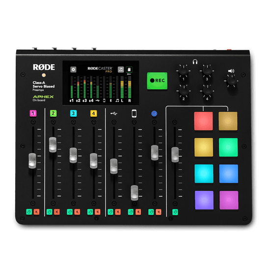 Rode RODECaster Pro Integrated Podcast Production Studio 4-Channel Audio Mixer USB Interface