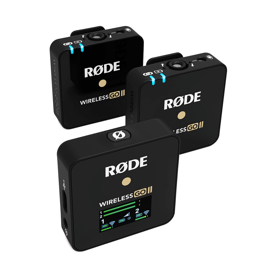 Rode Wireless GO II 2 Person Compact Digital Wireless Microphone System Recorder 2.4 GHz, Black