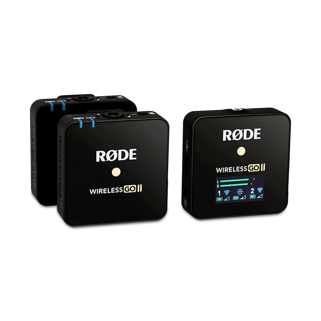 Rode Wireless GO II 2 Person Compact Digital Wireless Microphone System Recorder 2.4 GHz, Black