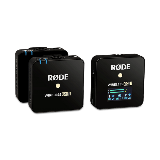 Rode Wireless GO II 2 Person Compact Digital Wireless Microphone System Recorder 2.4 GHz, Black