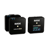 RODE Wireless GO II 2 人紧凑型数字无线麦克风系统/录音机（2.4 GHz，黑色） USB-C 和 iOS 数字输出 相机 移动设备 笔记本电脑