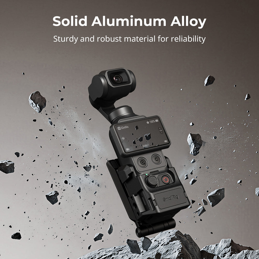 SmallRig Mount Support for DJI Osmo Pocket 4 and 3 made of solid aluminum alloy.
