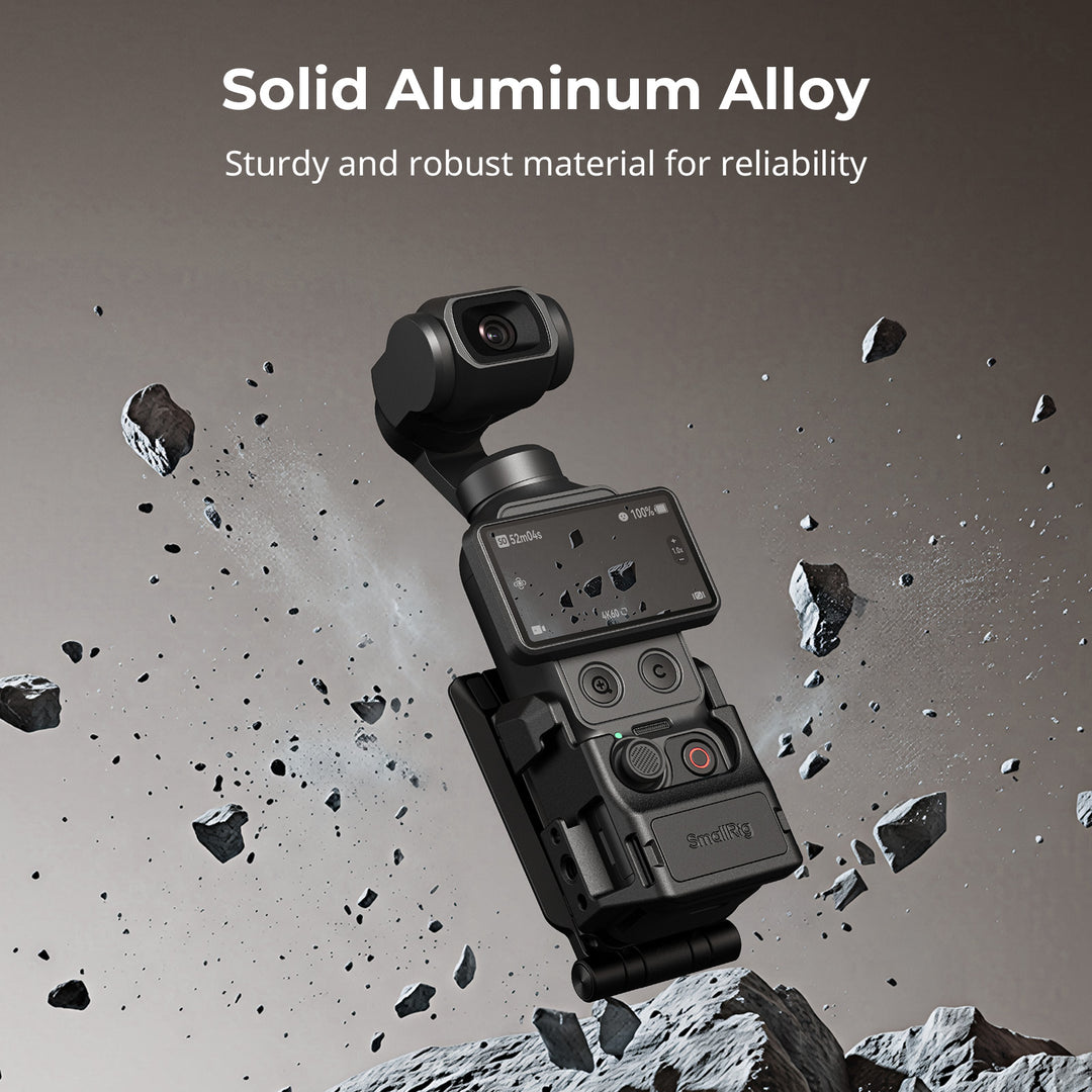 SmallRig Mount Support for DJI Osmo Pocket 4 and 3 made of solid aluminum alloy.