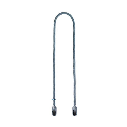 Metallic lanyard with two clips on a white background