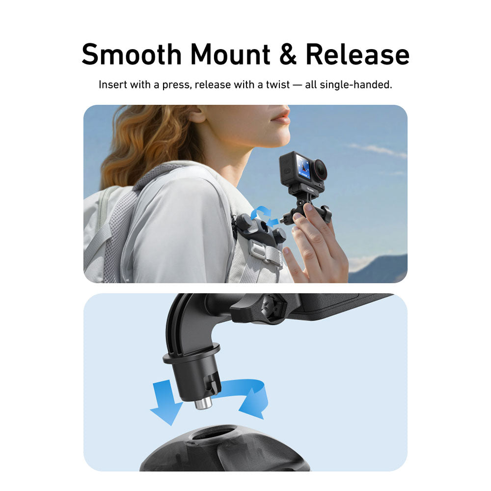TELESIN Quick-Release Backpack Mount