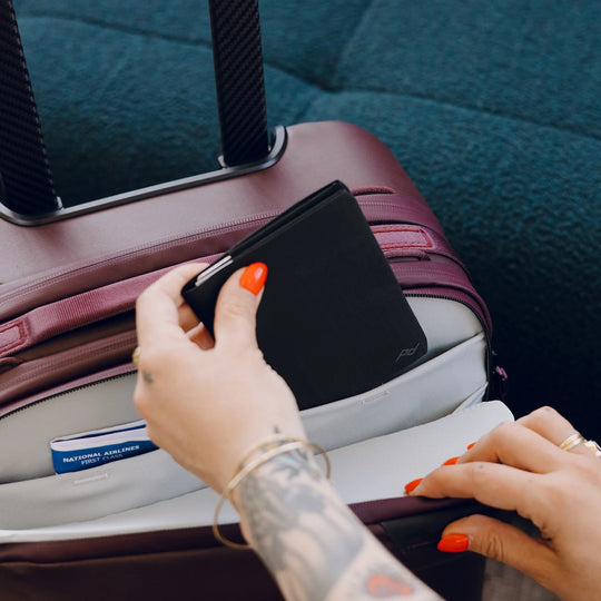 Peak Design travel passport wallet black lifestyle