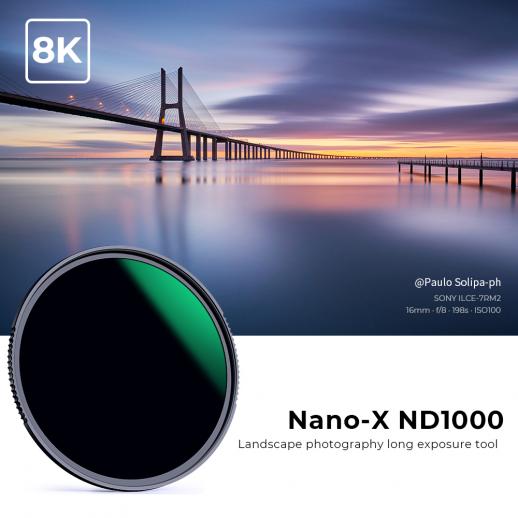 K&amp;F Concept ND 滤镜 ND1000（10 级）滤镜 固定中性密度滤镜 Nano-X 系列