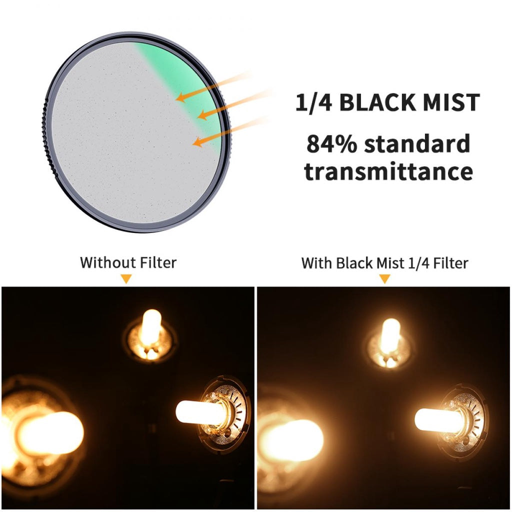 K&F Black Mist Magnetic Filter kit Nano Special Effects Filter Cinebloom Black Diffusion for Camera Lens Nano-X Series