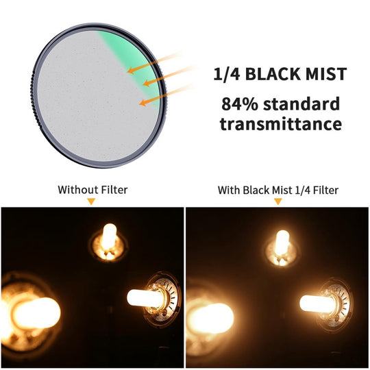 K&amp;F 黑雾磁性滤镜套件 纳米特效滤镜 Cinebloom 黑色扩散 适用于相机镜头 Nano-X 系列
