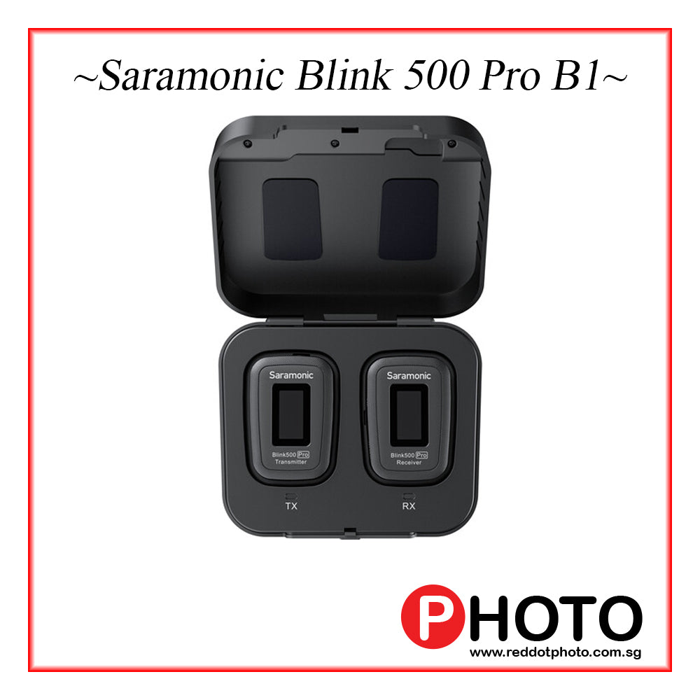 Saramonic Blink 500 Pro B1 数码相机安装无线全向领夹式麦克风系统 (2.4 GHz)