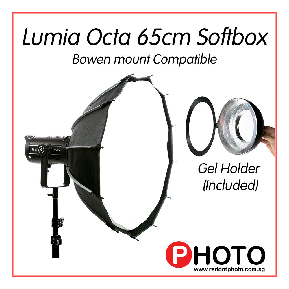 Lumia Quick-Setup Softbox 65cm Softbox with Grid (Similar to Aputure Light Dome II) Compatible with Godox and Aputure