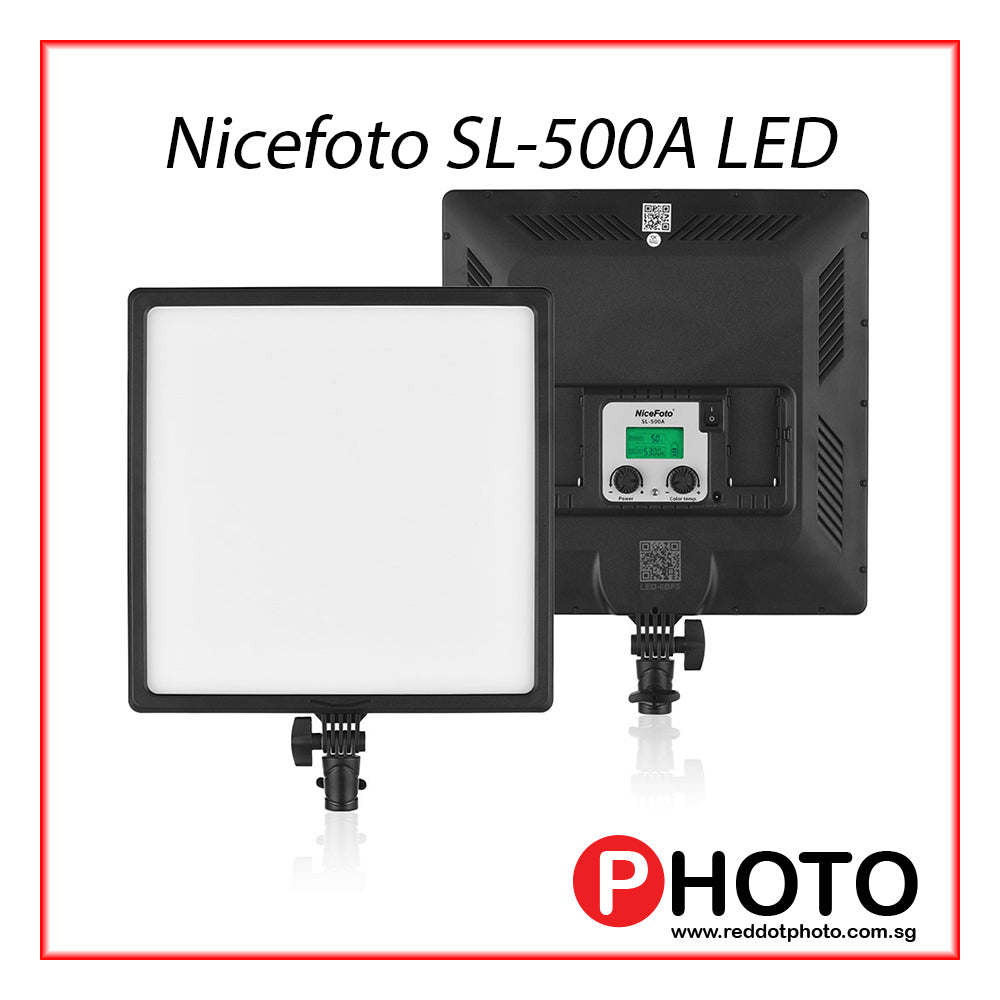 Nicefoto SL-500A LED Light Video Light Bi-Color 3200k-6500k