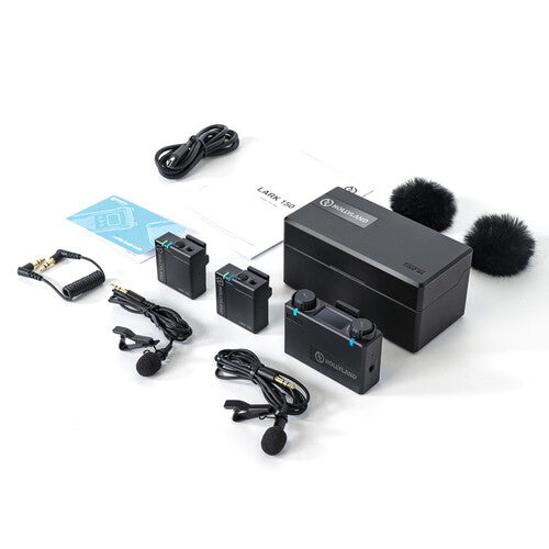 Hollyland LARK 150 DUO 2-Person Compact Digital Wireless Microphone System (2.4 GHz, Black)