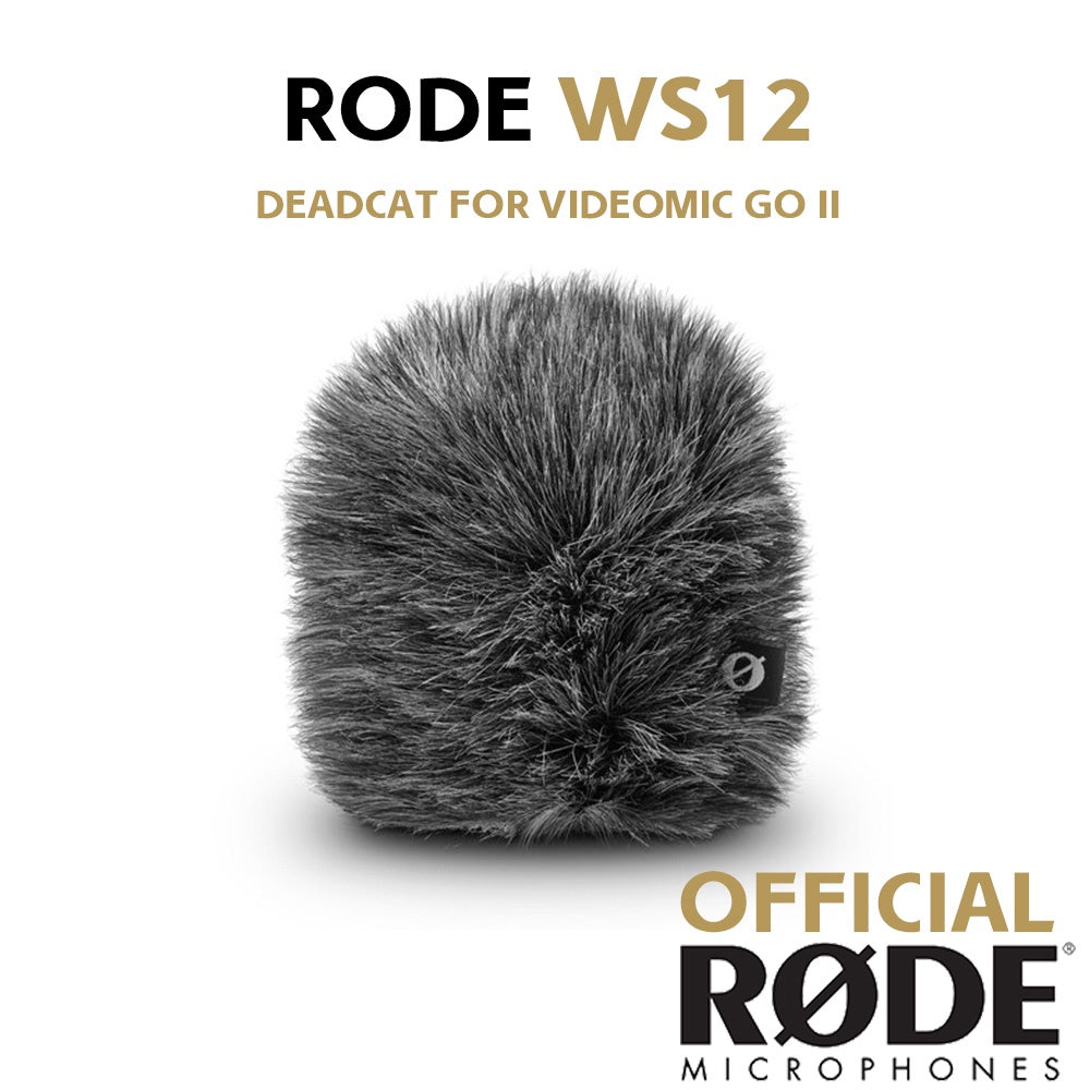 Rode WS12 Windshield Deadcat for Rode Videomic GO II and Rode Videomicro II