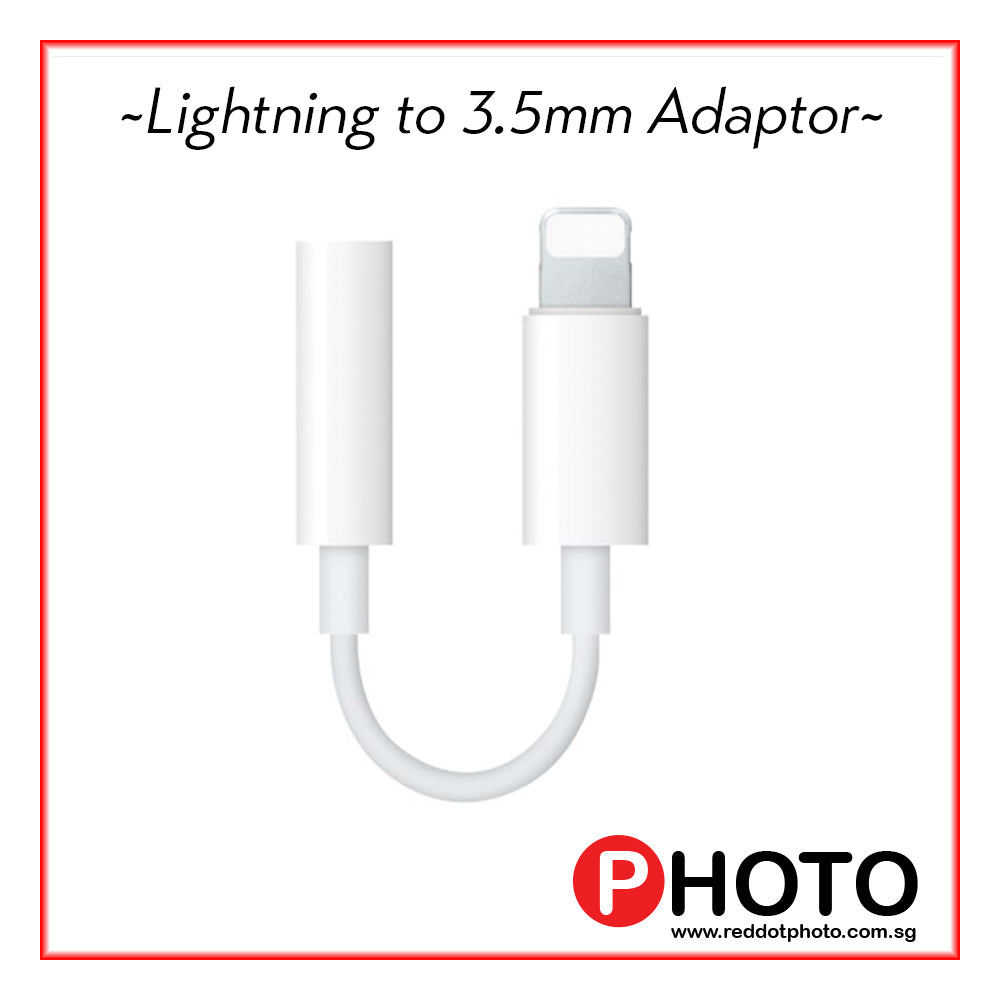 [Free Delivery] Red Dot Photo Lightning to 3.5mm TRRS Jack Adapter Made for iPhone (Similar to Baseus and UGreen)