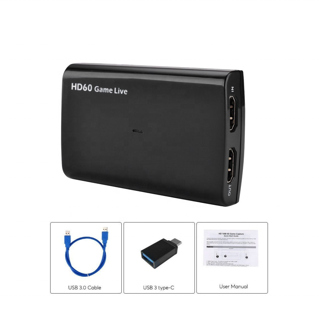 4K HDMI 转 USB 采集卡直播游戏录制即插即用