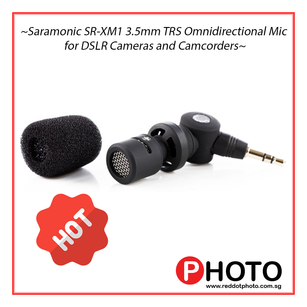 Saramonic SR-XM1 3.5mm TRS Omnidirectional Mic for DSLR Cameras and Camcorders