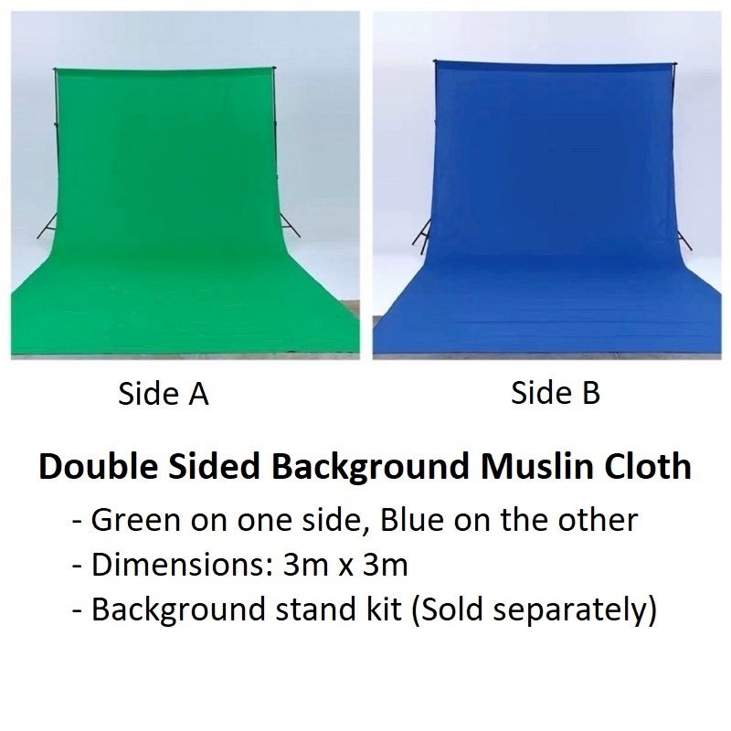 Lumia 双面防皱布料适用于 Chromakey 绿色和蓝色 3m x 3m 3m x 6m 