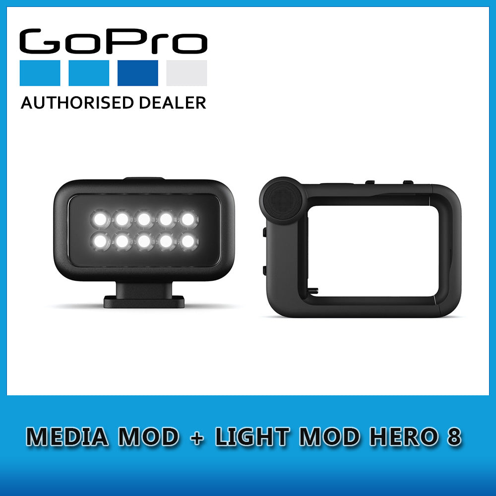 适用于 Hero 8 的 GoPro Media Mod + Light Mod 捆绑包！