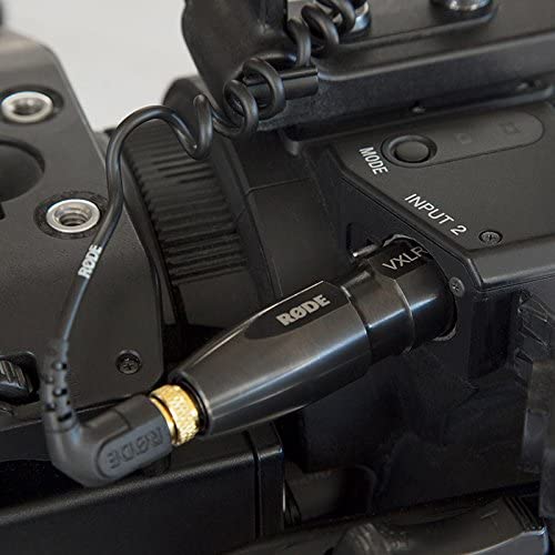 使用 VXLR+ 3.5mm 母头 TRS 转 XLR 公头 VXLR Plus，带 +48V