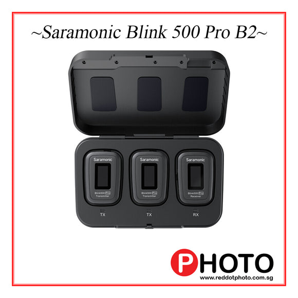 Saramonic Blink 500 Pro B2 2 人数码相机安装无线全向领夹式麦克风系统 (2.4 GHz)