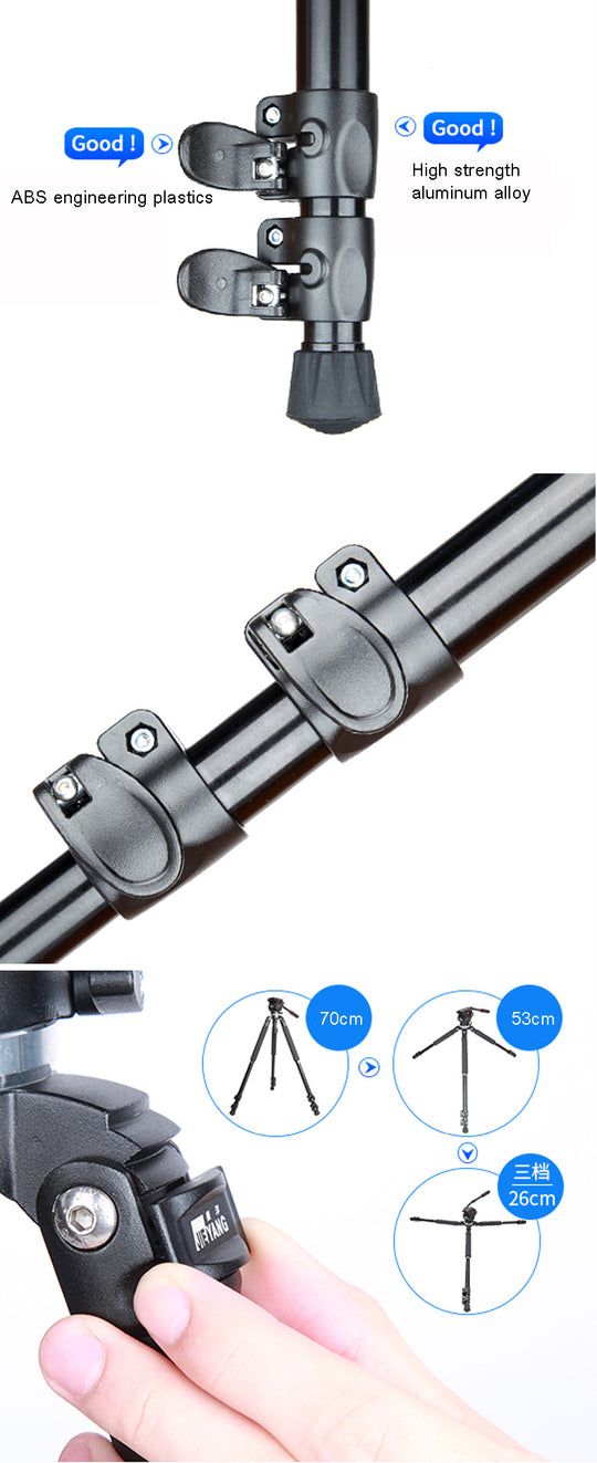 JIEYANG TRIPOD JY0509B JY-0509B VIDEO TRIPOD WITH FLIP LOCK UP TO 160CM (COMPATIBLE WITH MANFROTTO SYSTEMS)