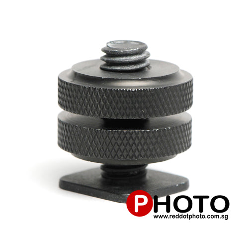 Red Dot Photo Camera Metal Hot Shoe Mount Base to 1/4" or 3/8" Mount Adapter Tripod Screw Adapter Flash Shoe Mount