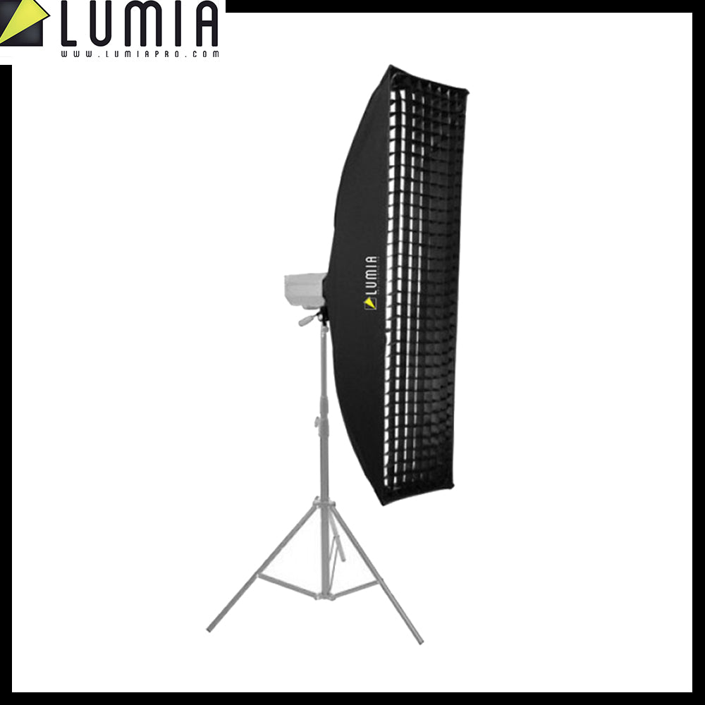 Lumia 40x120cm Studio Strip Softbox with Grid (Bowen Mount) Quick-Folding Softbox Compatible with Aputure and Godox