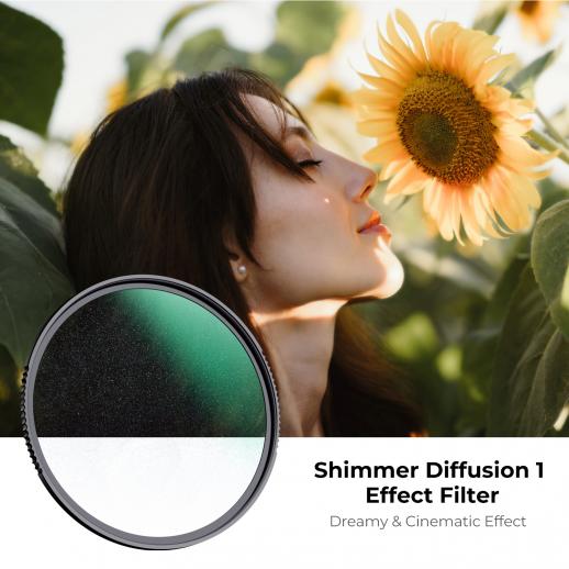 K&F Concept Shimmer Diffusion 1 Filter Optical Glass Glimmer Effect Filter Nano-X Series