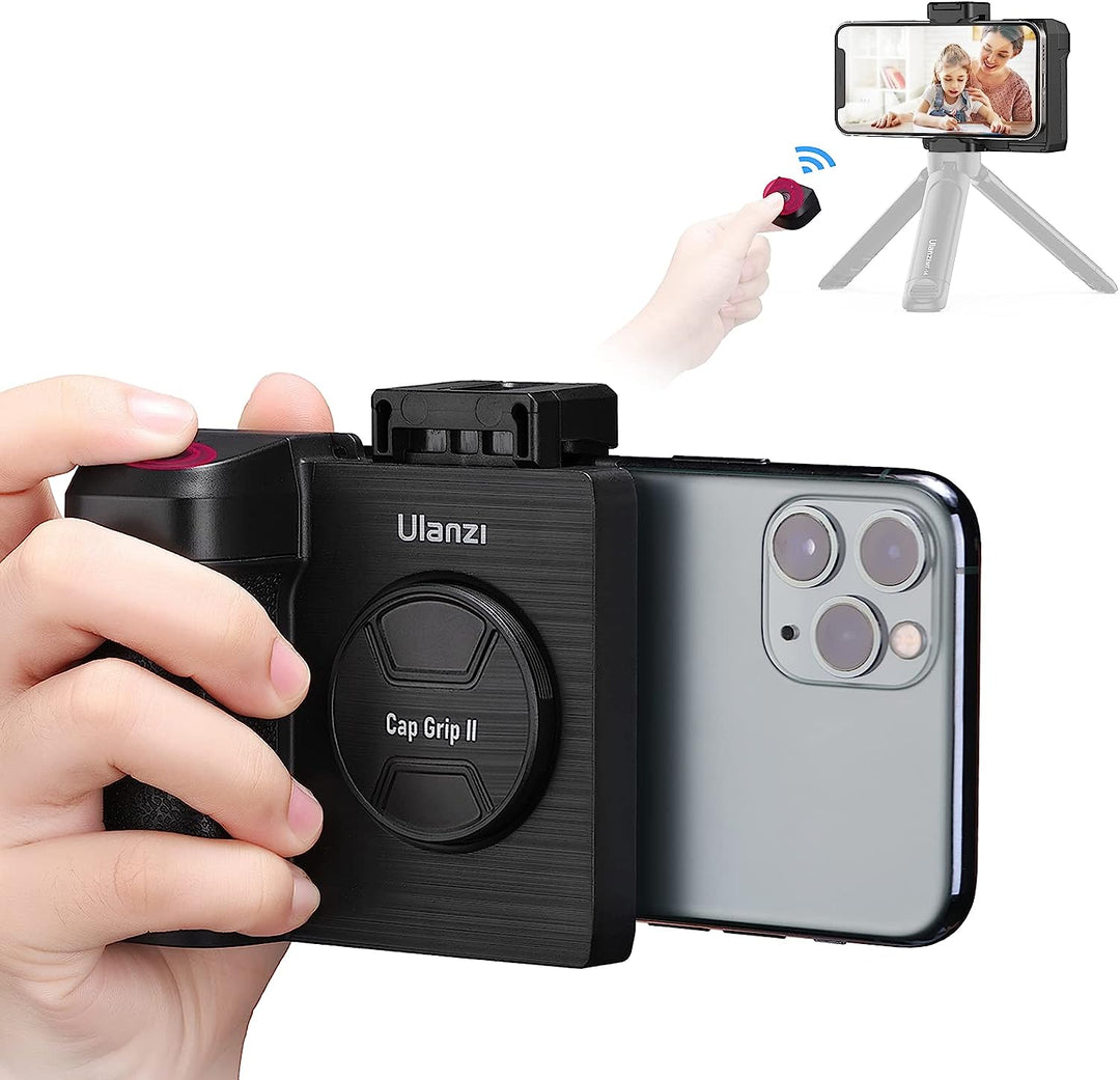 ULANZI CG-01 Phone Tripod Mount with Remote Control Cell Phone Tripod Adapter Grip Holder