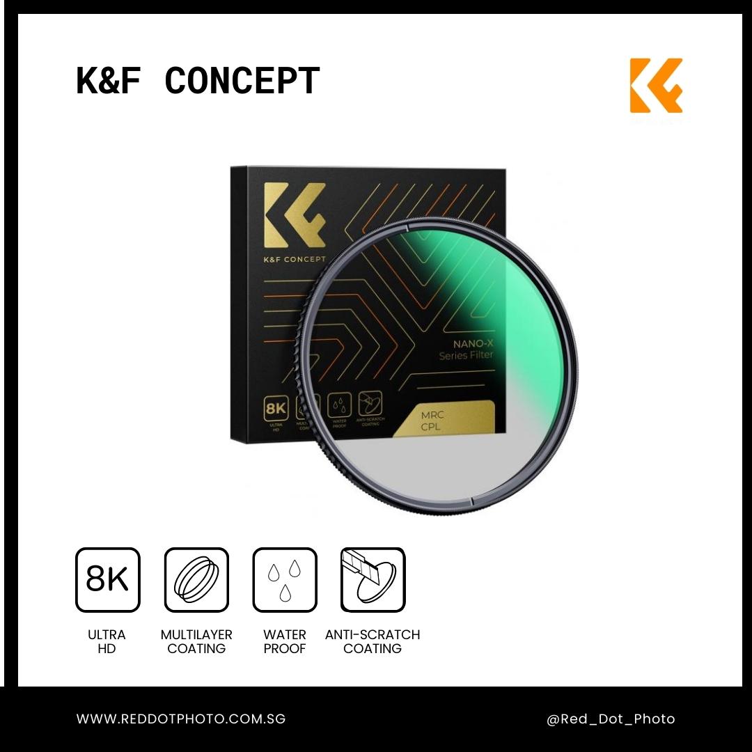 K&amp;F Concept CPL 滤光片 Nano-X 系列 德国光学玻璃 绿色涂层 防刮