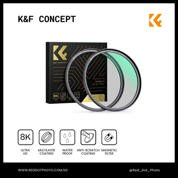 K&F Concept CPL 过滤器 Nano-X 系列磁性过滤器 绿色涂层防刮