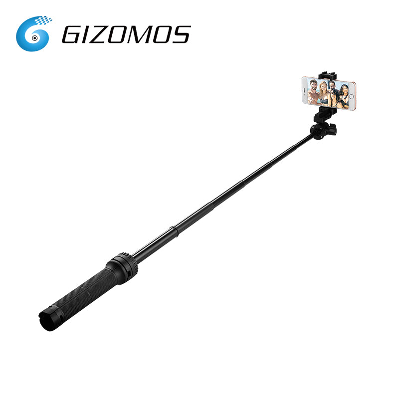 GIZOMOS GP-15ST 灵活便携式自拍杆式三脚架，带智能手机支架