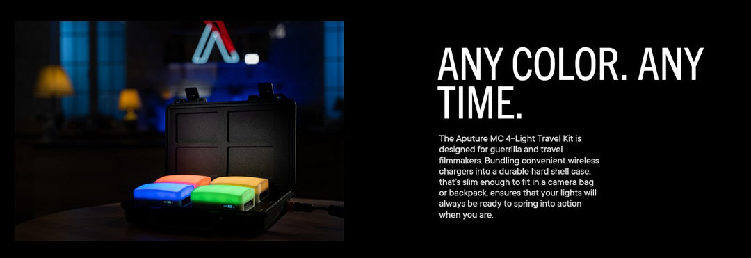 Aputure AL-MC ALMC 4 灯旅行套件带充电盒