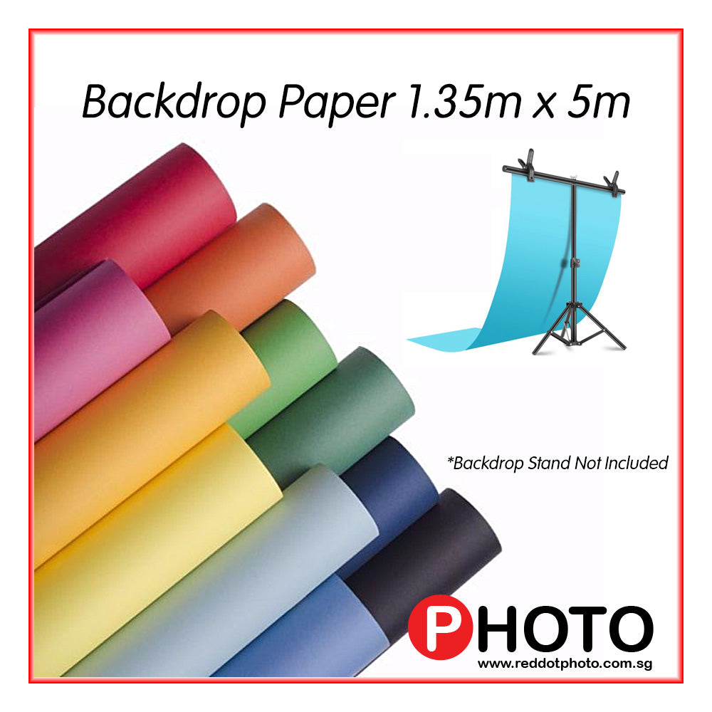 Seamless Backdrop Paper 1.35m x 5m (Similar to Savage Paper) Different Paper Colour variations