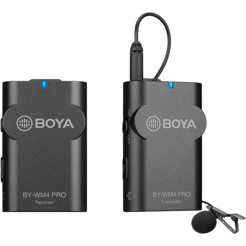 BOYA BY-WM4 PRO Digital Camera-Mount Wireless Omni Lavalier Microphone System (2.4 GHz) K1