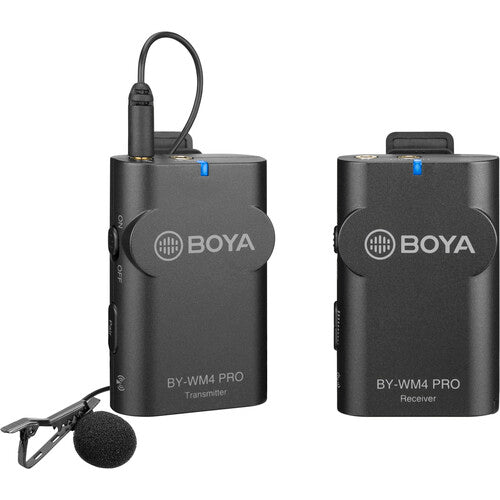 BOYA BY-WM4 PRO Digital Camera-Mount Wireless Omni Lavalier Microphone System (2.4 GHz) K1