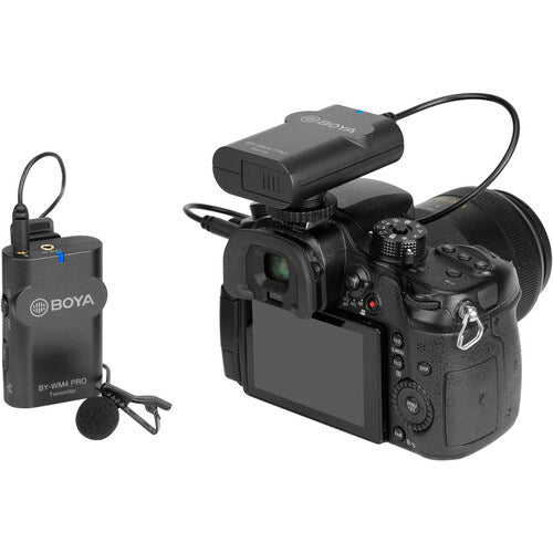 BOYA BY-WM4 PRO Digital Camera-Mount Wireless Omni Lavalier Microphone System (2.4 GHz) K1