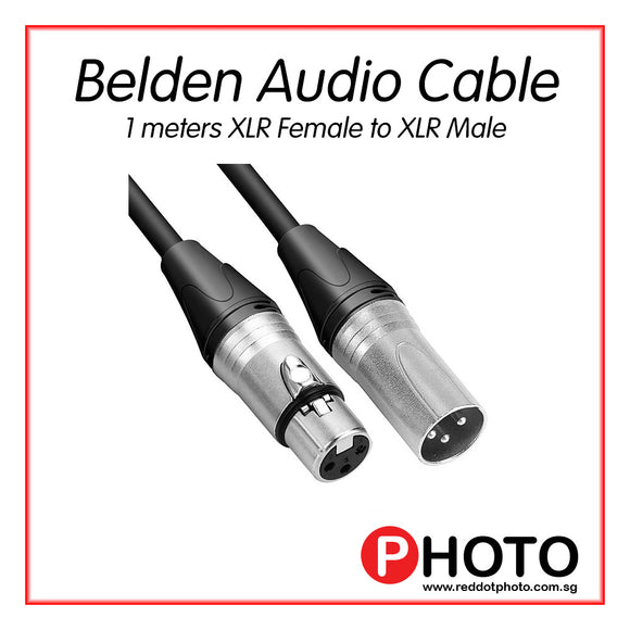 Belden Neutrik 音频电缆 1m XLR 母头到 XLR 公头 1m XLR 电缆平衡 3 针 XLR 麦克风跳线