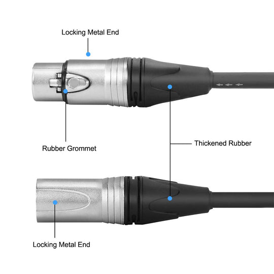 Belden 1800F Neutrik Audio Cable 3m XLR Female to XLR Male 3m XLR Cable Balanced 3 pin XLR Microphone Patch Cable