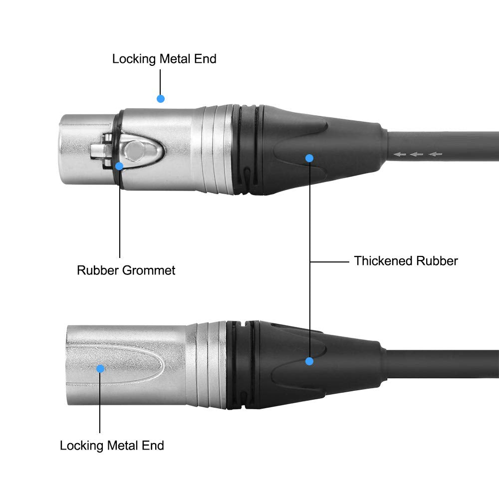 Belden Neutrik 音频电缆 5m XLR 母头到 XLR 公头 5m XLR 电缆平衡 3 针 XLR 麦克风跳线