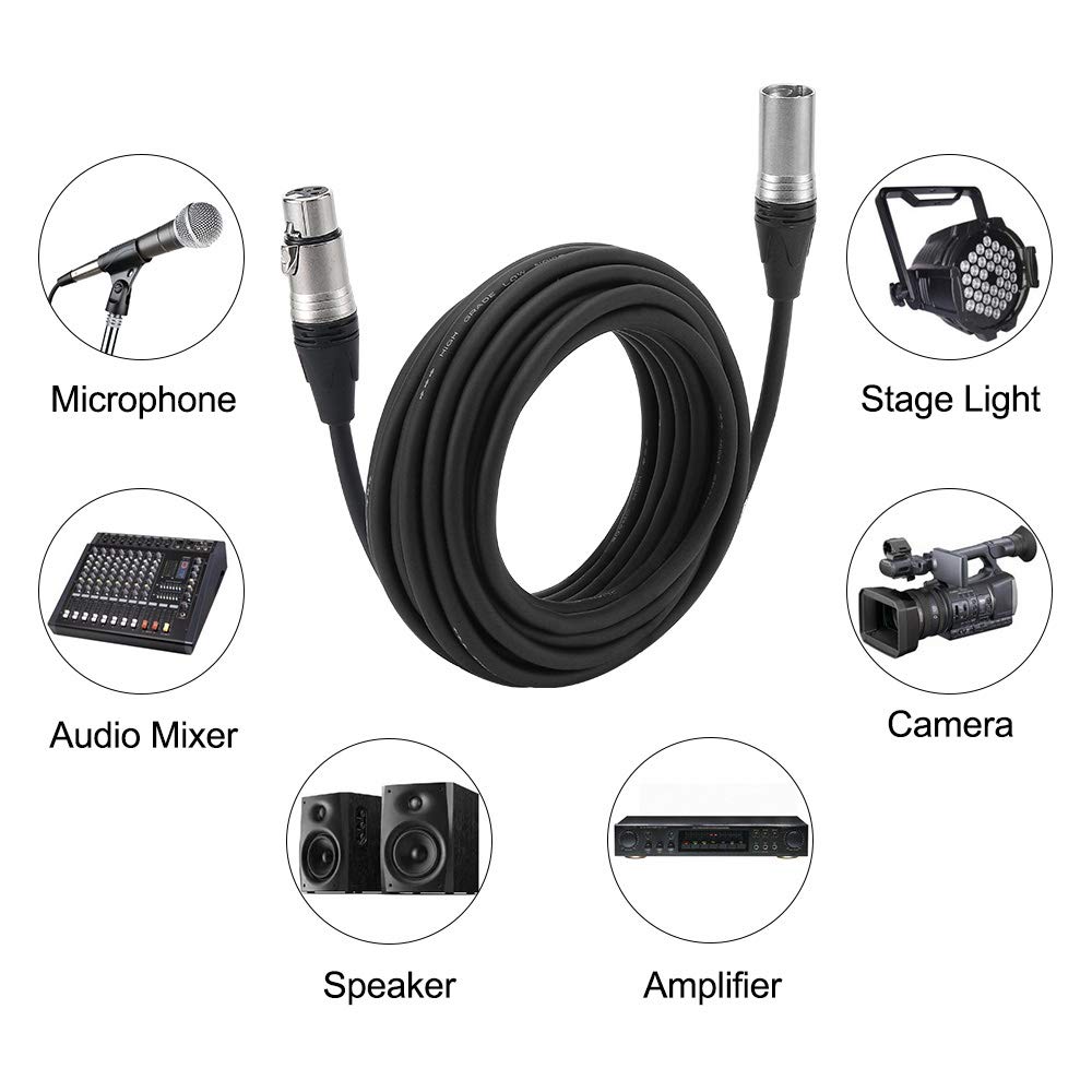 Belden Neutrik 音频电缆 10m XLR 母头到 XLR 公头 10m XLR 电缆平衡 3 针 XLR 麦克风跳线