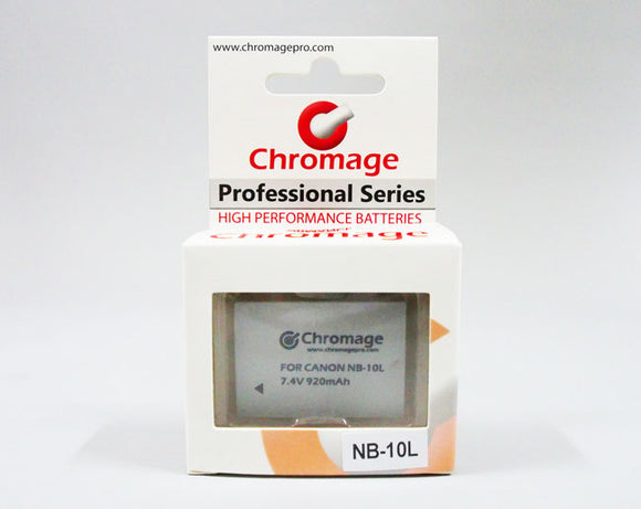 适用于佳能相机的 Chromage NB-10L 电池