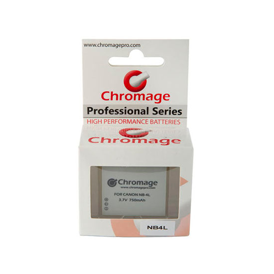适用于佳能相机的 Chromage NB-4L 电池