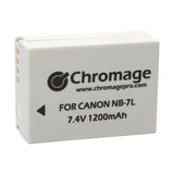 适用于佳能相机的 Chromage NB-7L 电池